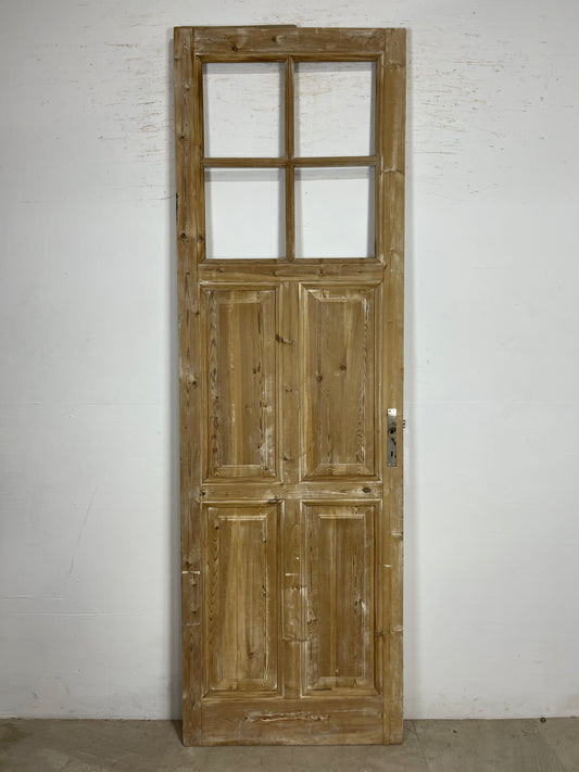Antique French Panel Door - Single with glass - no glass (98.5x31.25) O238