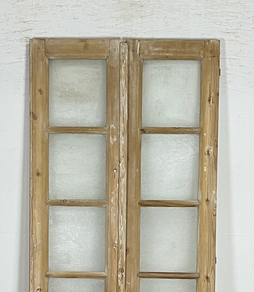 Antique French panel doors with Glass (86.5x37.5) P181