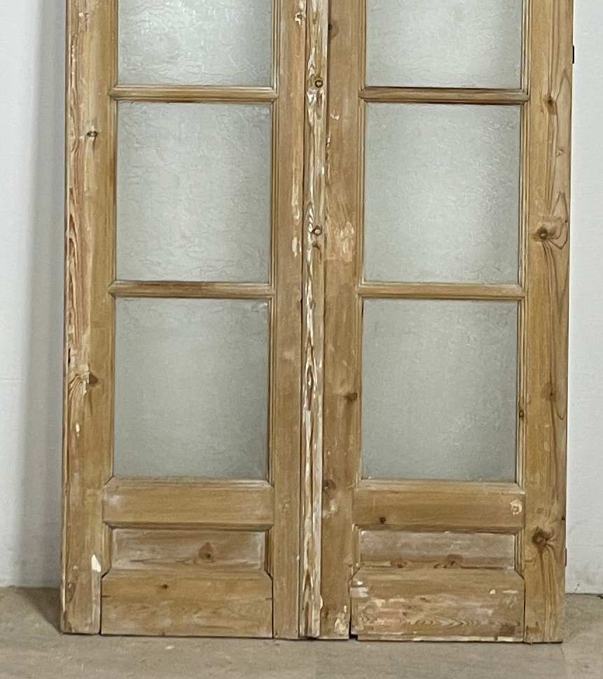 Antique French panel doors with Glass (86.5x37.5) P181