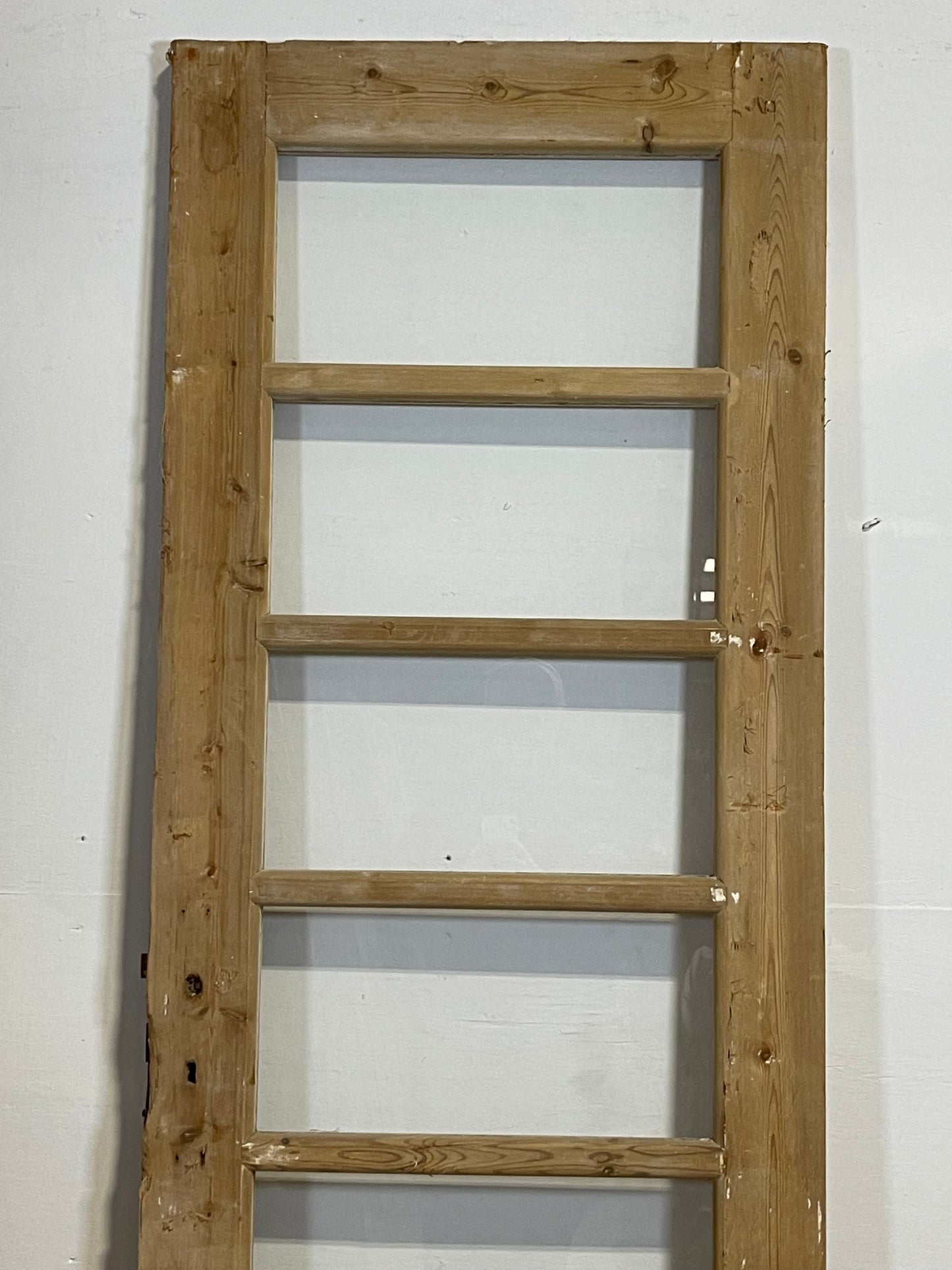 Antique French Panel Door with Glass  (83x27.25) L258