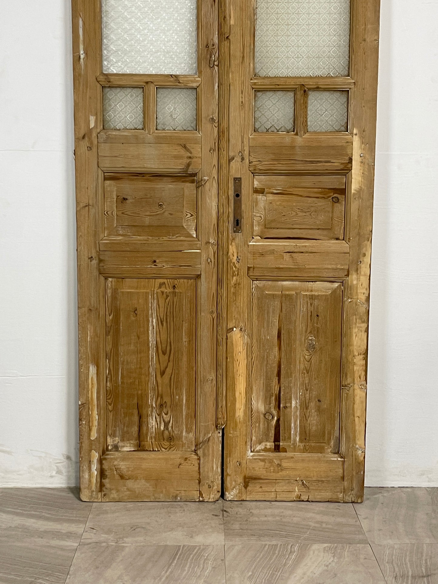 Antique French Panel Doors with Glass   (89.5 x 39.5)   N040