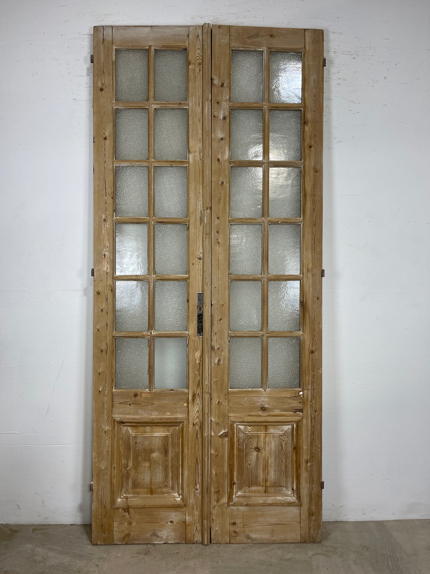 Antique French panel doors with Glass (98.25x43.5) O293