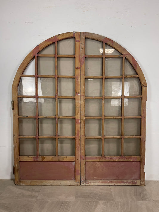 Antique French panel doors with Glass (80.25 x 70) O56