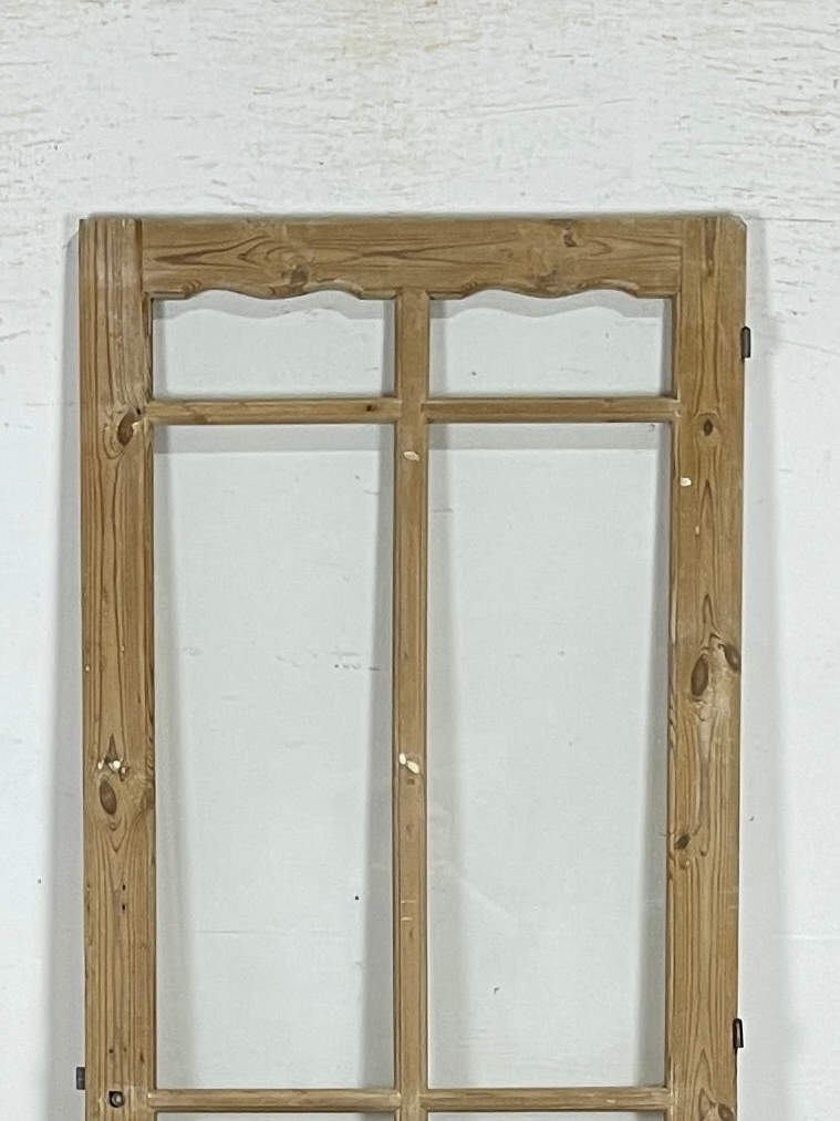 Antique French panel single door with glass (82.5x32.5) P198