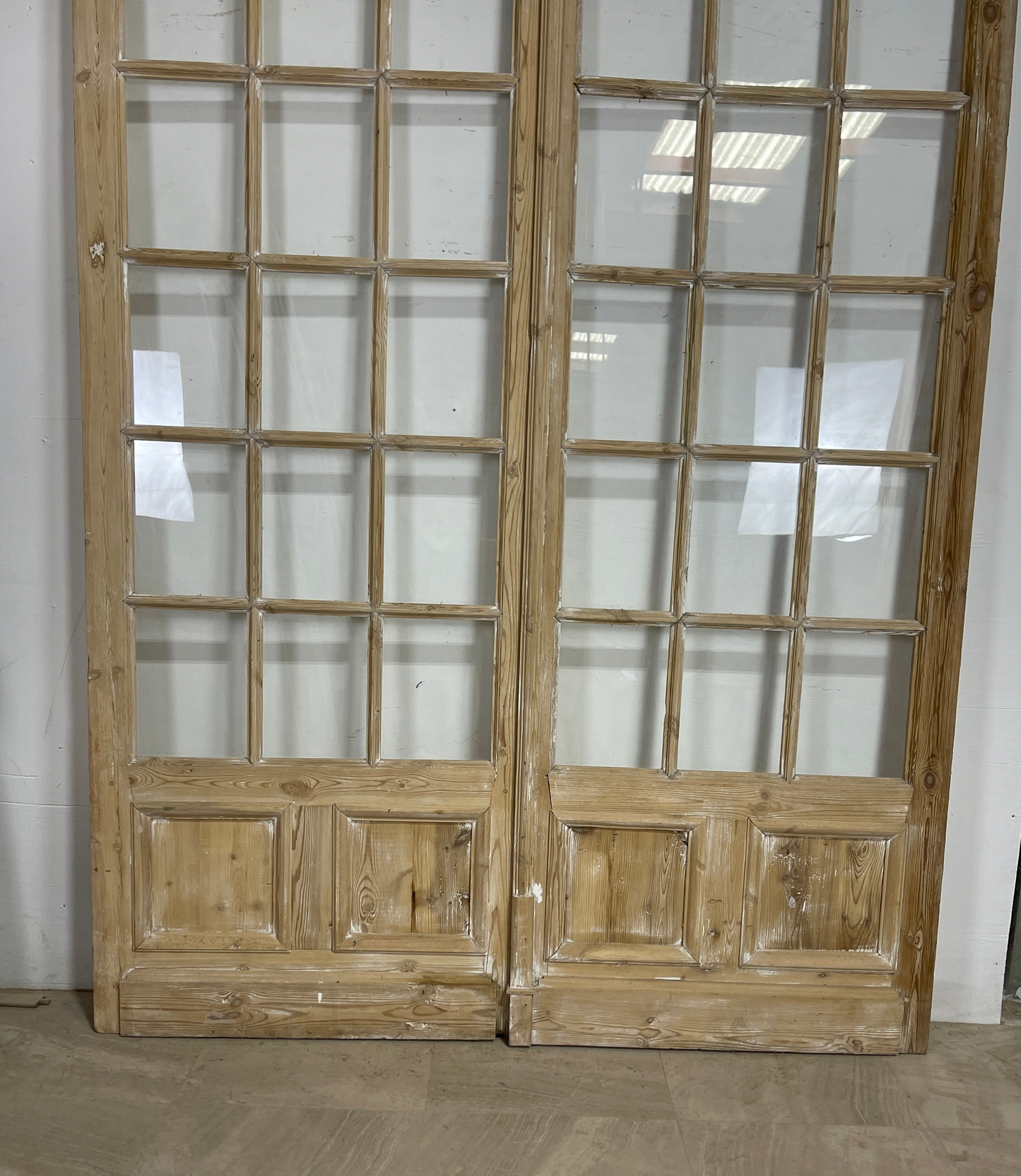 Antique French panel arched doors with Glass (105 x 66.5) P43
