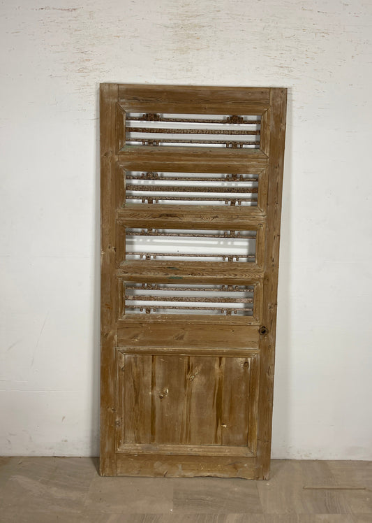 Antique French panel doors with Metal (83.5x37.5)P80