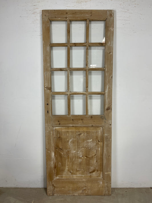 Antique French Panel Door - Single with glass (86.5x31.75) O270
