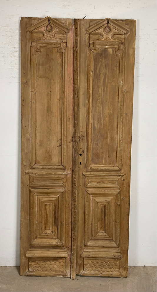 Antique French panel doors with Carvings (100 x 43) P26