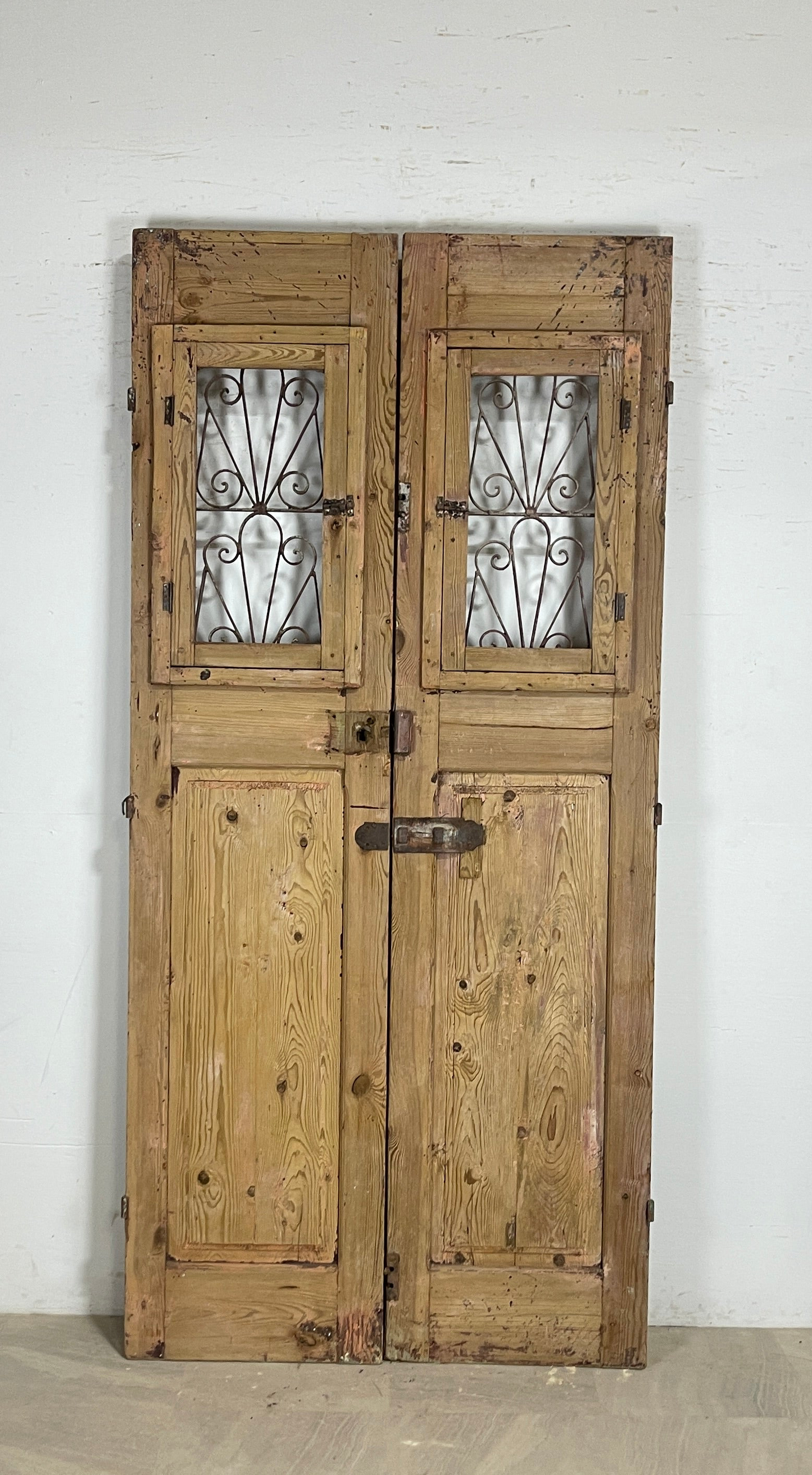 Antique French panel doors with Metal (100x47) P119