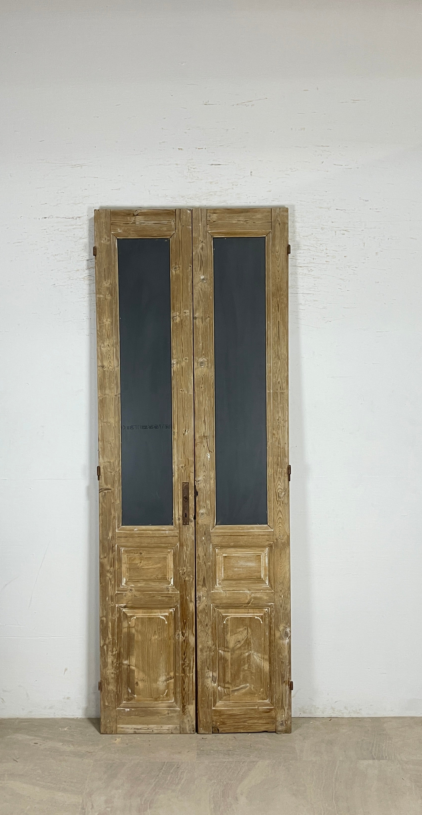 Antique French panel doors with Glass (98x36) P145