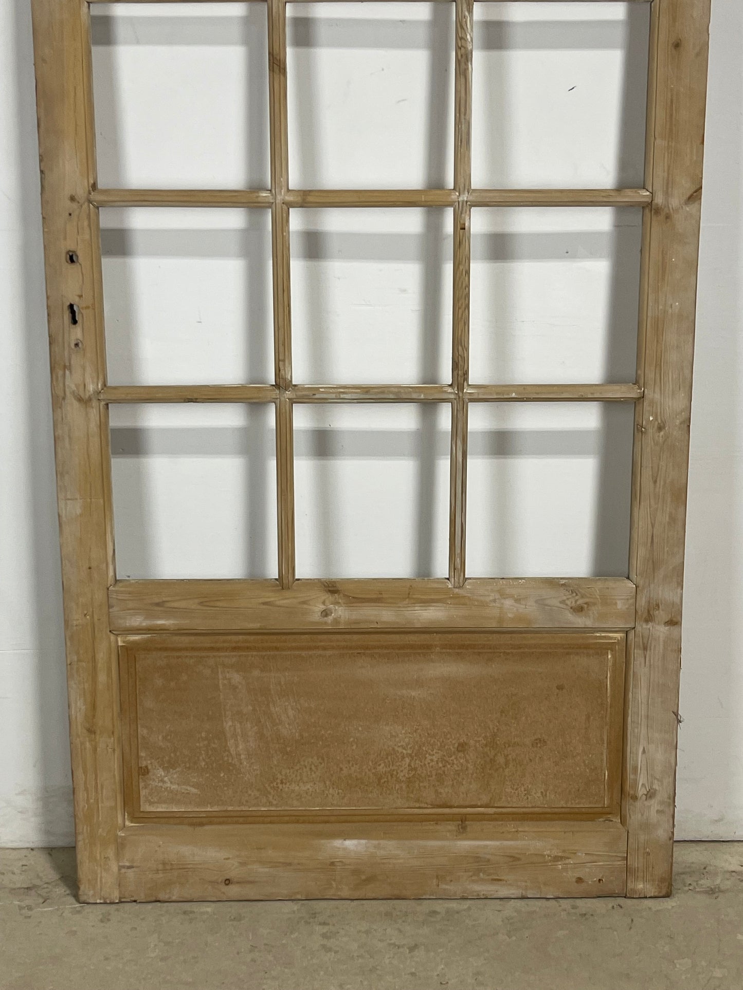 Antique French Panel Door with Glass  (93x43.75) M198