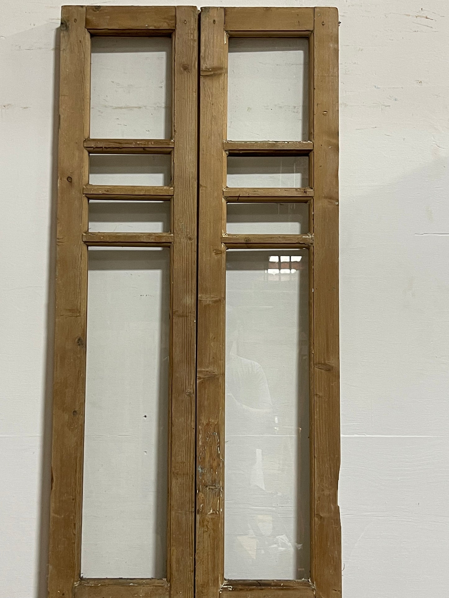 Antique French Panel Door with Glass (88.5x26) J306A