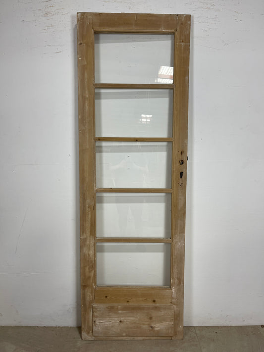 Antique French Panel Door - Single with glass (84.25x28) O243