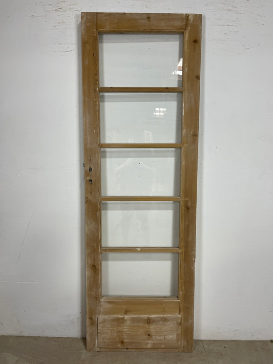 Antique French Panel Door - Single with glass (84.5x28.25) O244