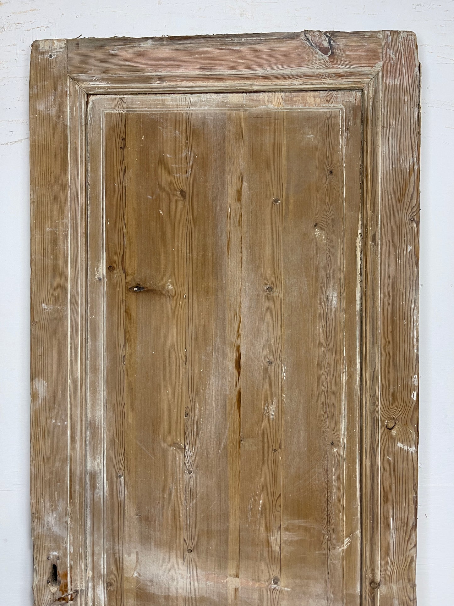 Antique French Panel Door   (84.5x30.25)  Single wood O234