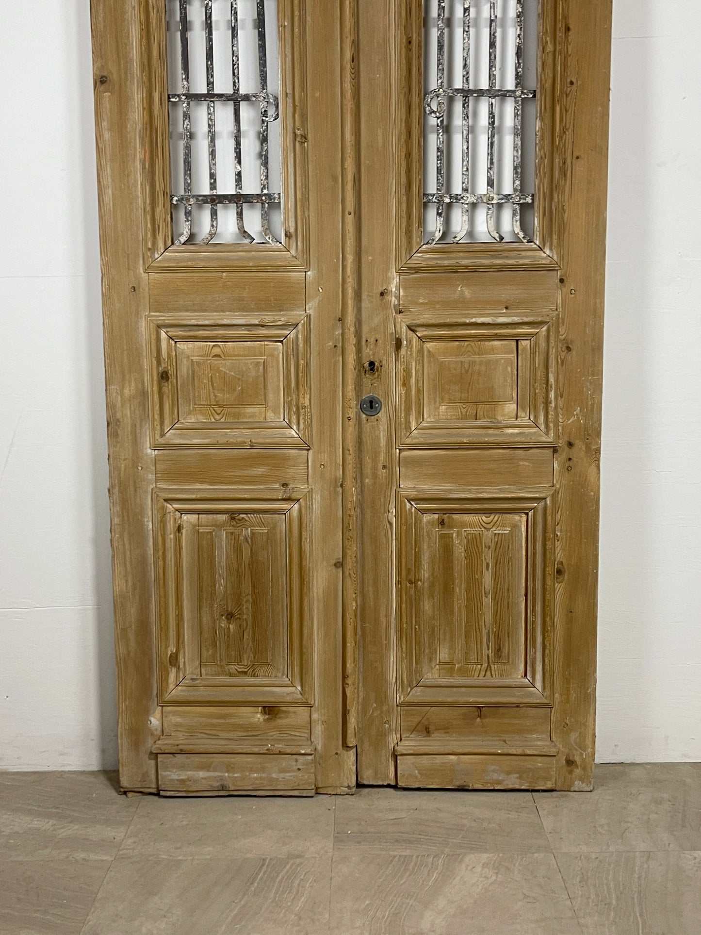 Antique French panel doors with Metal (103.25 x 44) O39