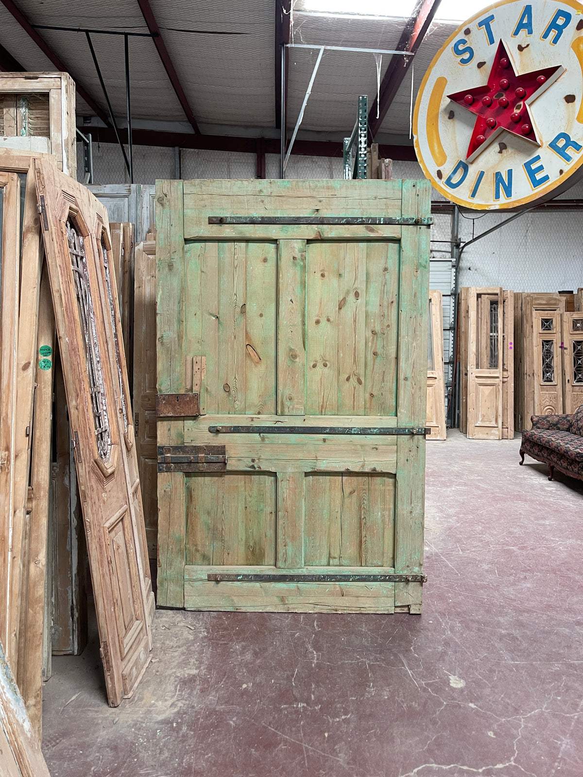 Antique French panel door  (100x62.5) O500