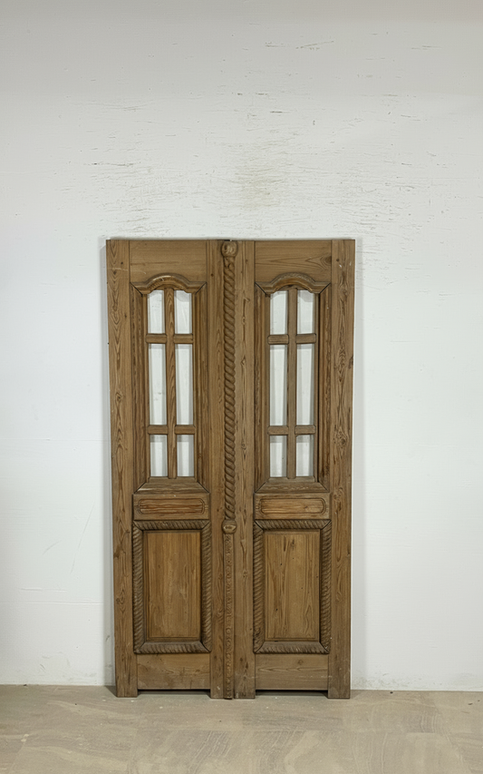 Antique French panel doors with Glass (85x45) P135