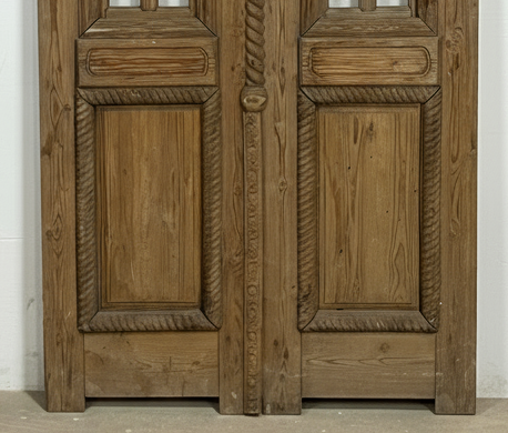 Antique French panel doors with Glass (85x45) P135