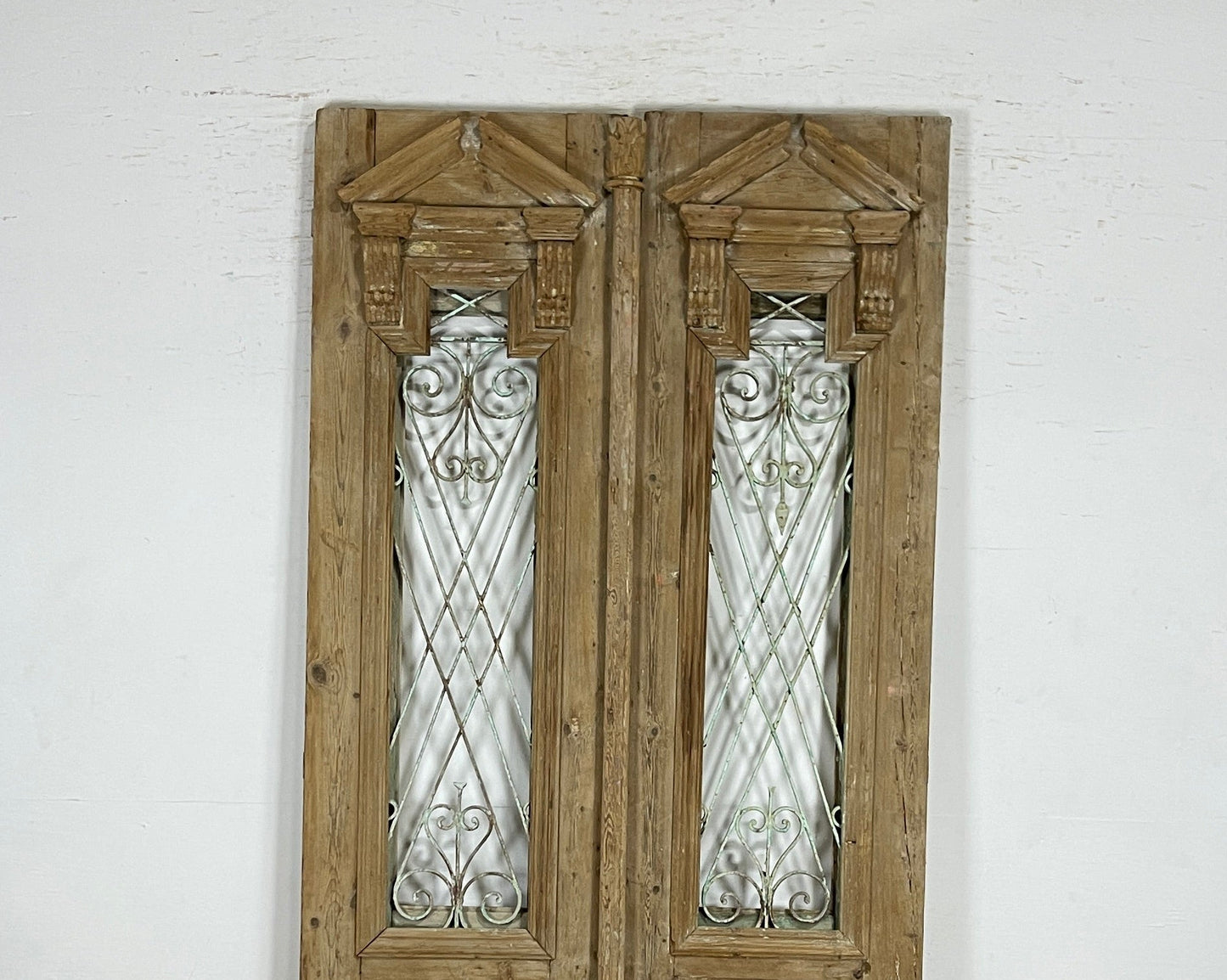 Antique French panel doors with Metal (96.5x43.5) P88