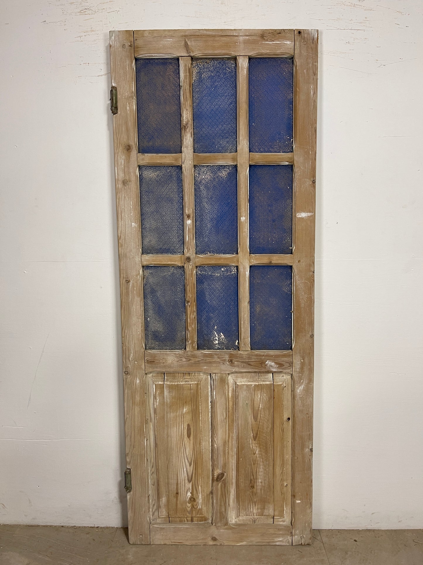 Antique French Panel Door - Single with glass (82.25x31.25) O249