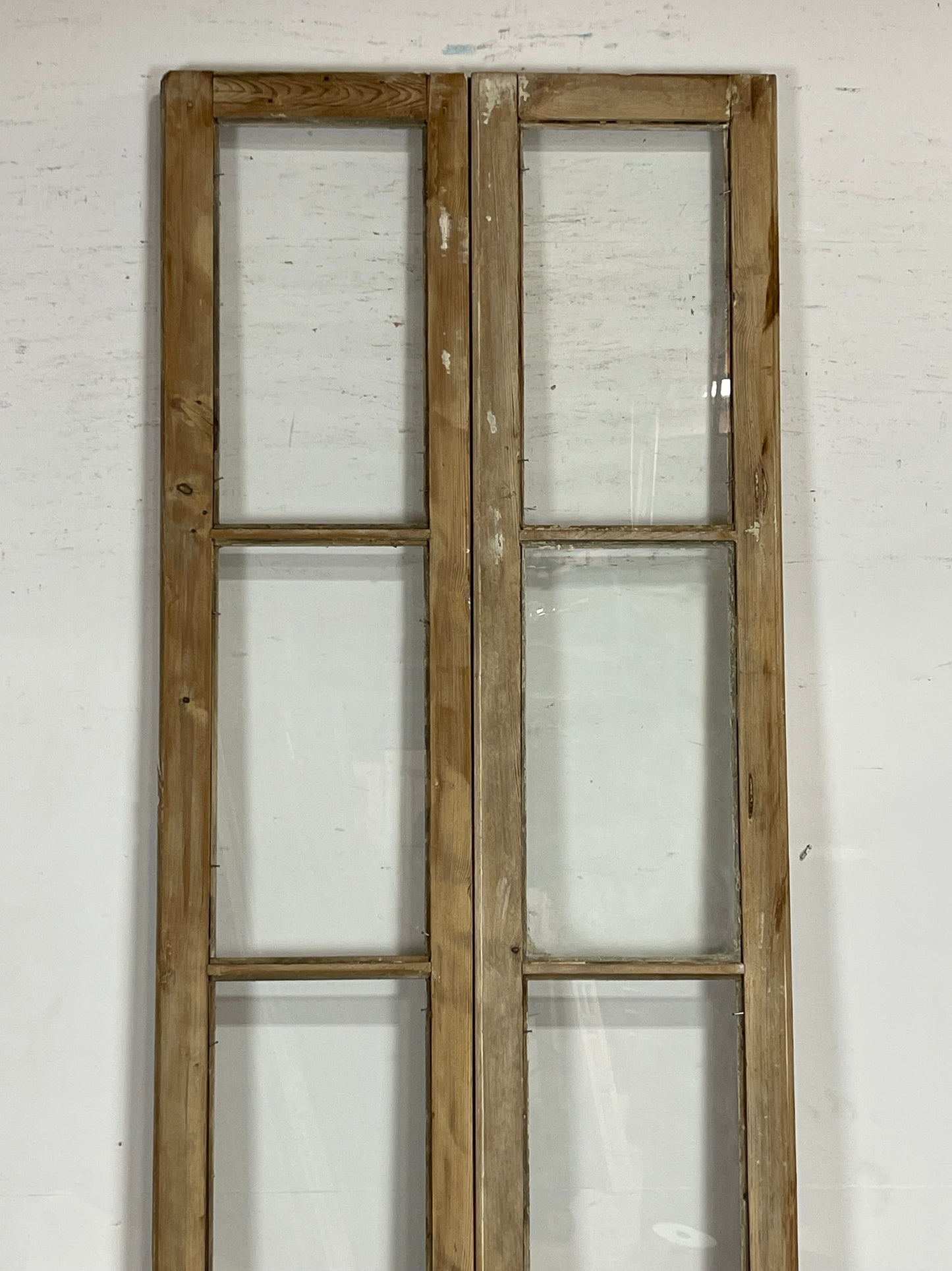 Antique  French Panel Doors with glass (104x30.5)   M085