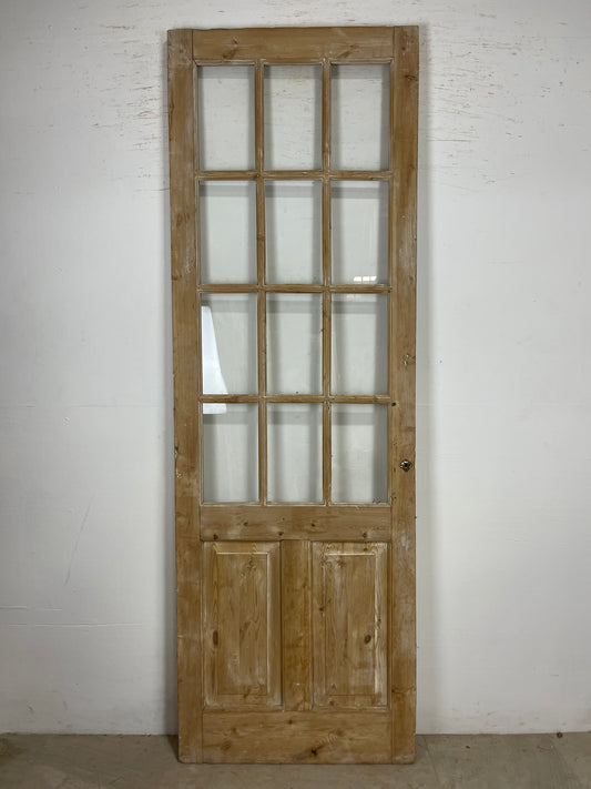 Antique French Panel Door - Single with glass (96x32) O253