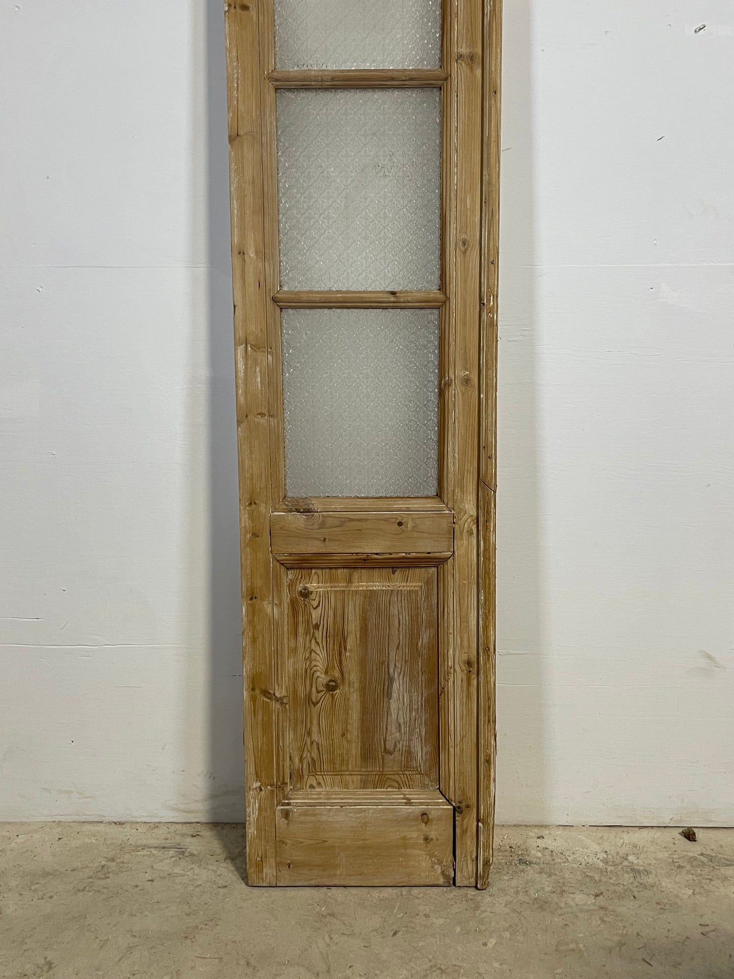 Antique French Panel Door with Glass  (95x19.75) L349