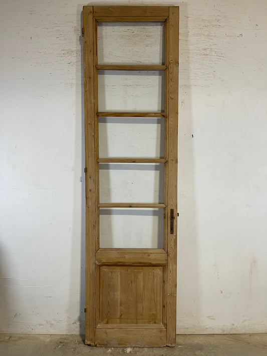 Antique French Panel Door with Glass  (101.25x28.25) L140s