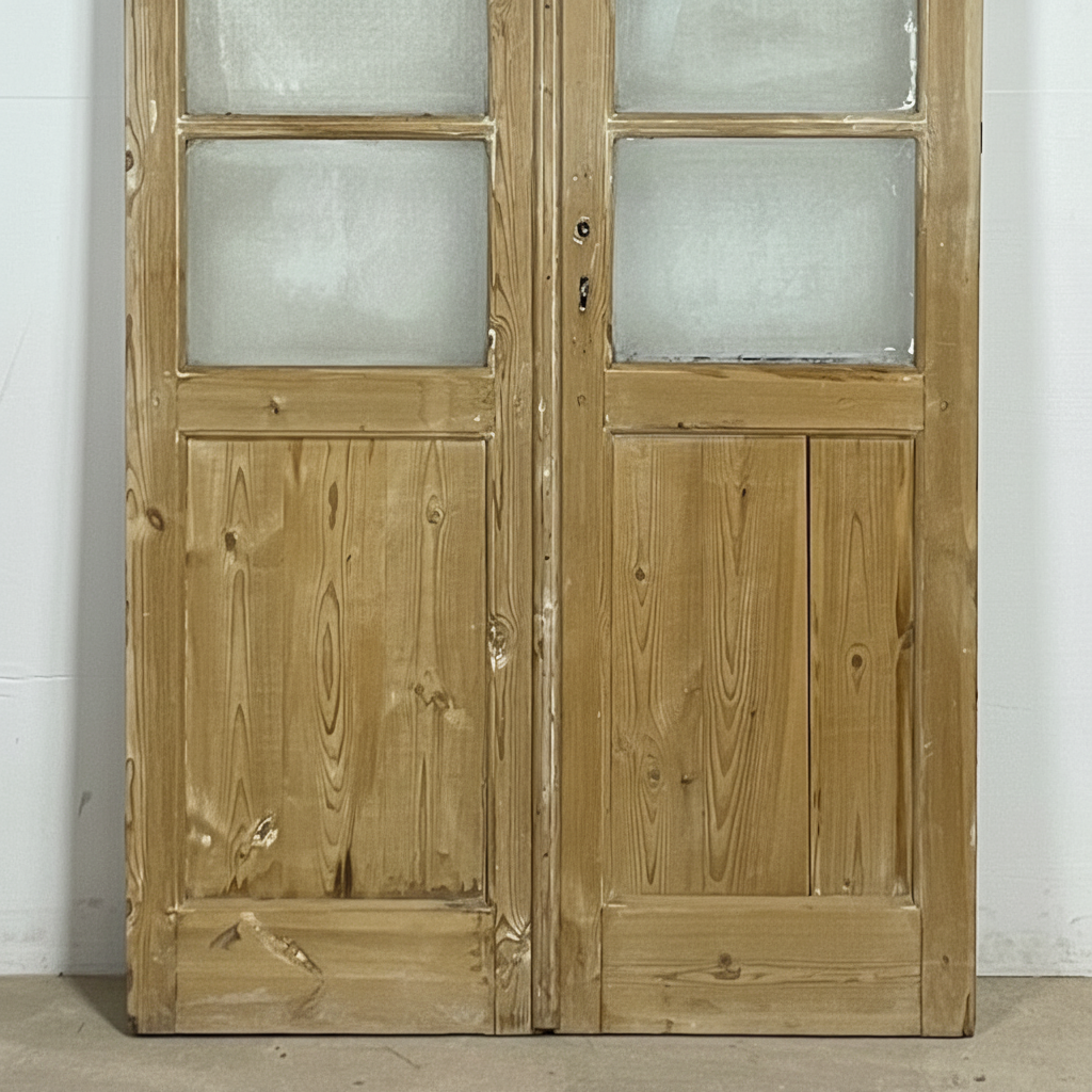 Antique French panel doors with Glass (87.5x44) P167