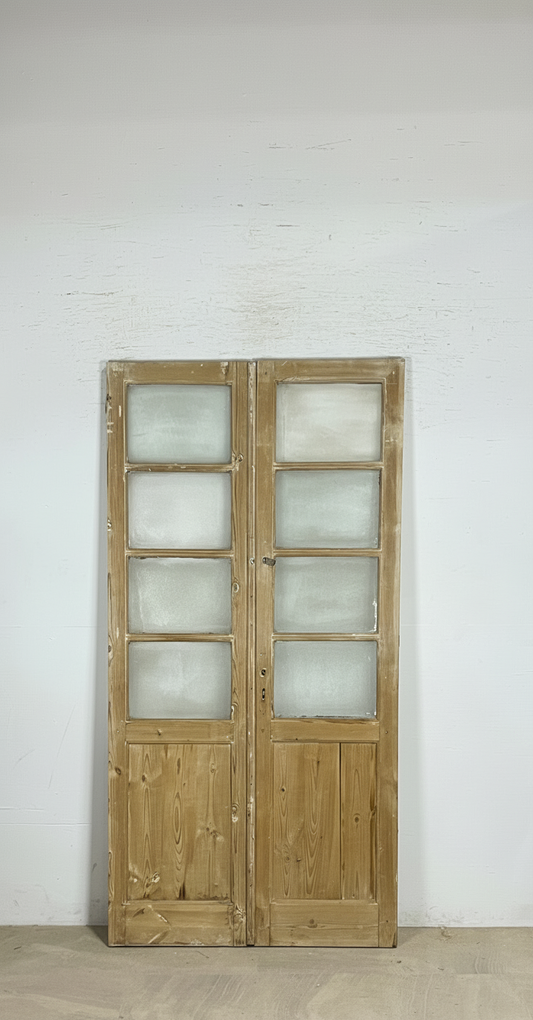 Antique French panel doors with Glass (87.5x44) P167