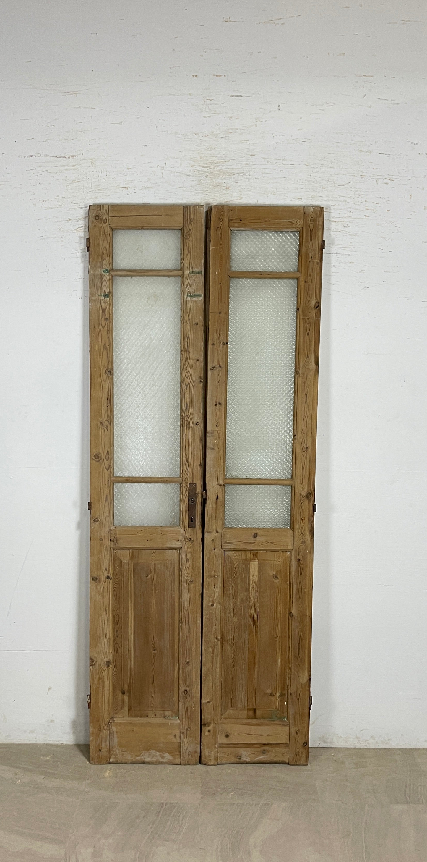Antique French panel doors with Glass (90x36) P150
