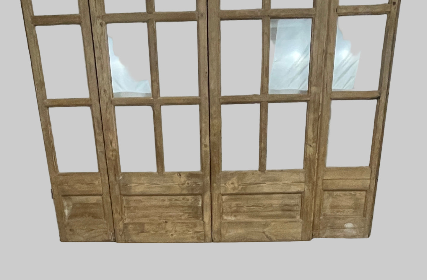 Antique French panel arched doors with Glass ( 90 x 81.5) P5