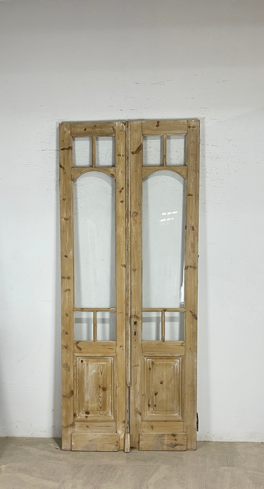 Antique French panel doors with Glass (105x44.5) P141