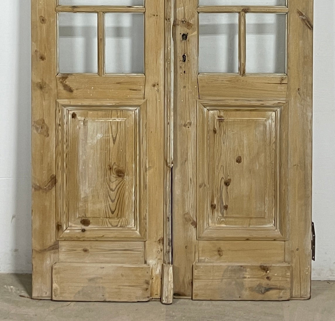 Antique French panel doors with Glass (105x44.5) P141