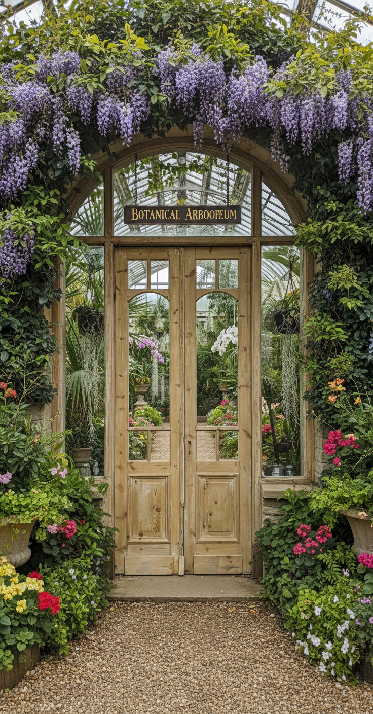 Antique French panel doors with Glass (105x44.5) P141