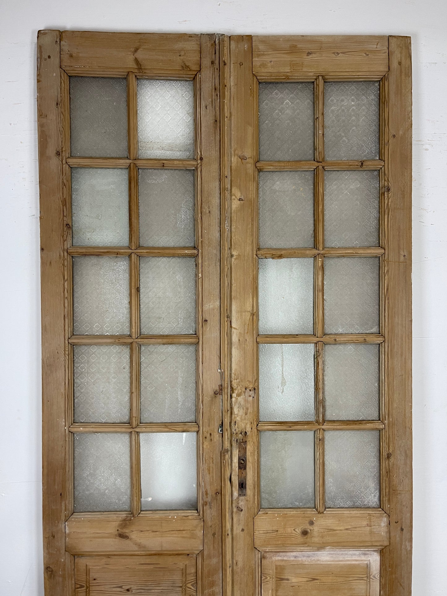 Antique French panel doors with Glass (107.5 x 49.25) 0290