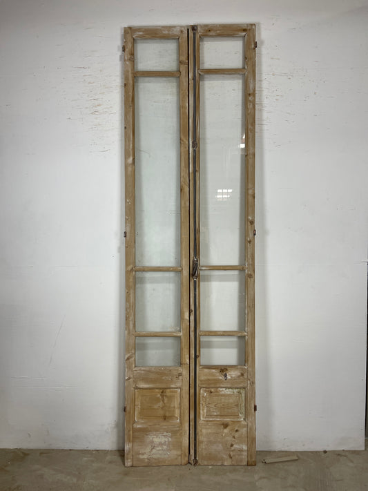 Antique French panel doors with Glass (106.25 x 31.5) O292