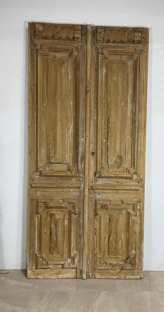 Antique French panel doors with Carvings (114 x 54) P45