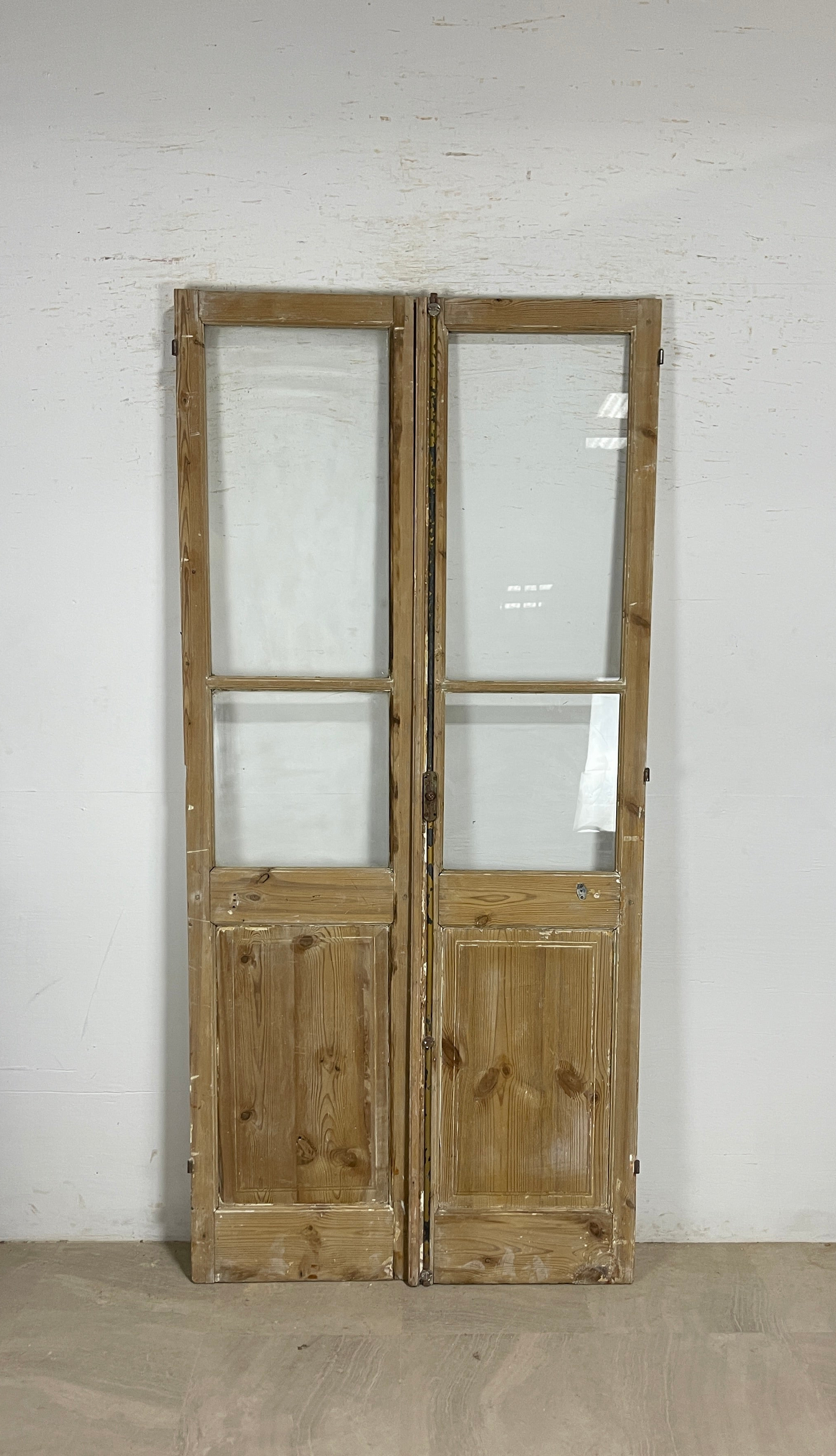 Antique French panel doors with Glass (94x44.5) P158