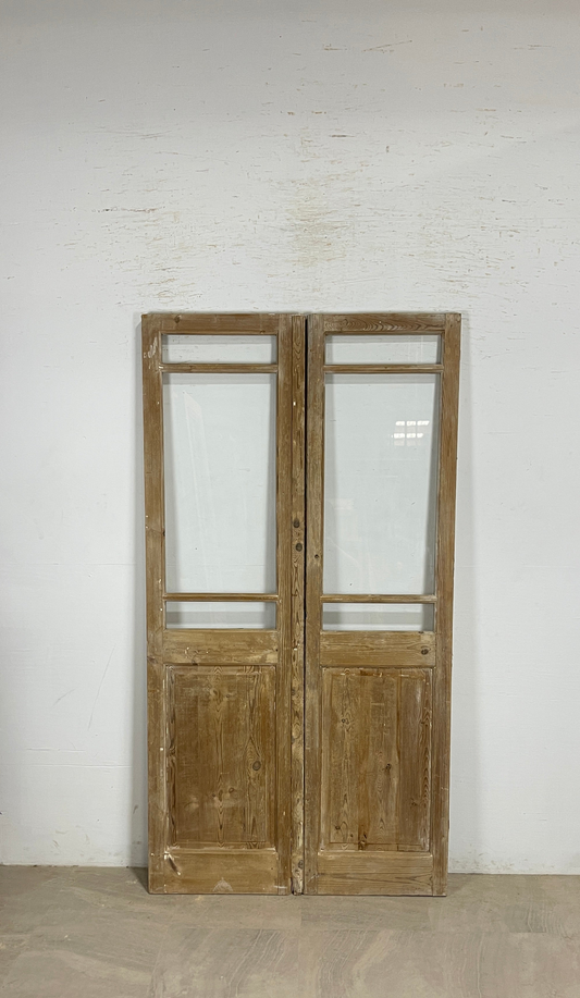 Antique French panel doors with Glass (83x44) P154