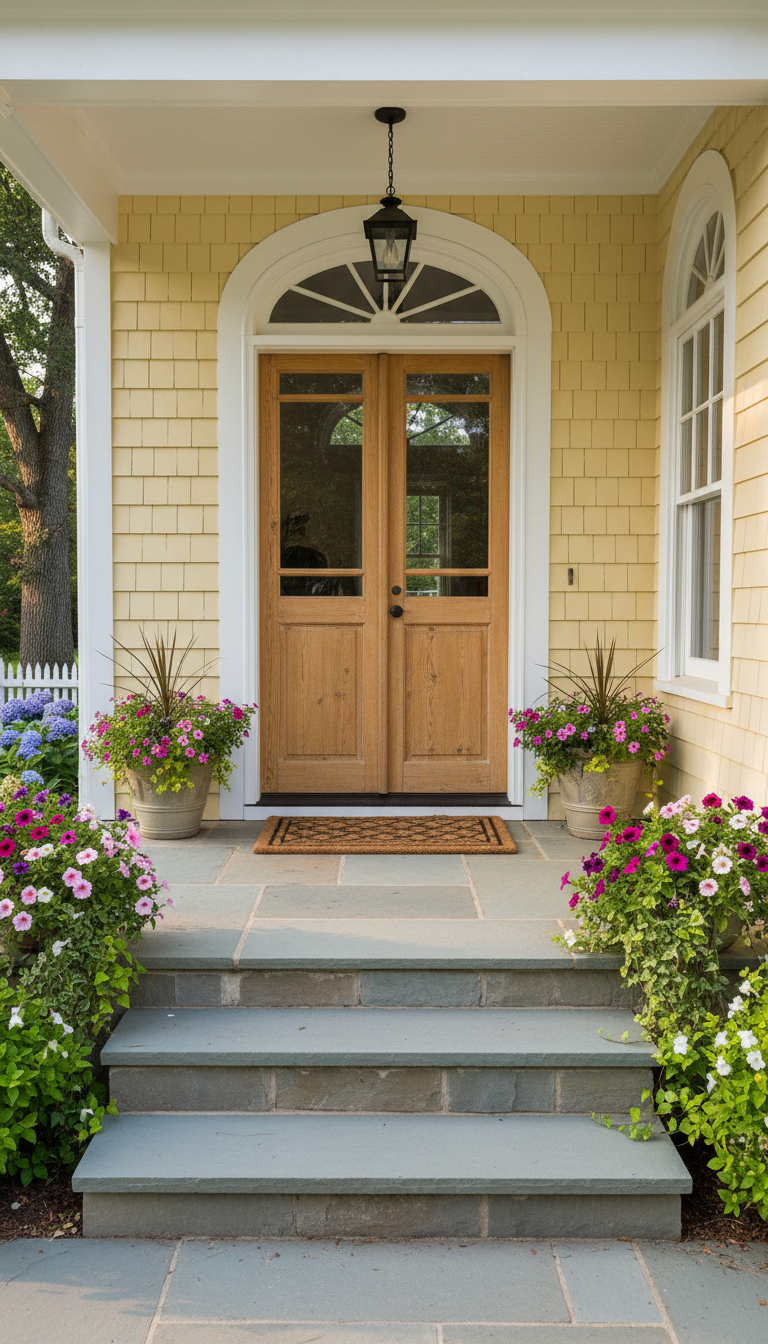 Antique French panel doors with Glass (83x44) P154