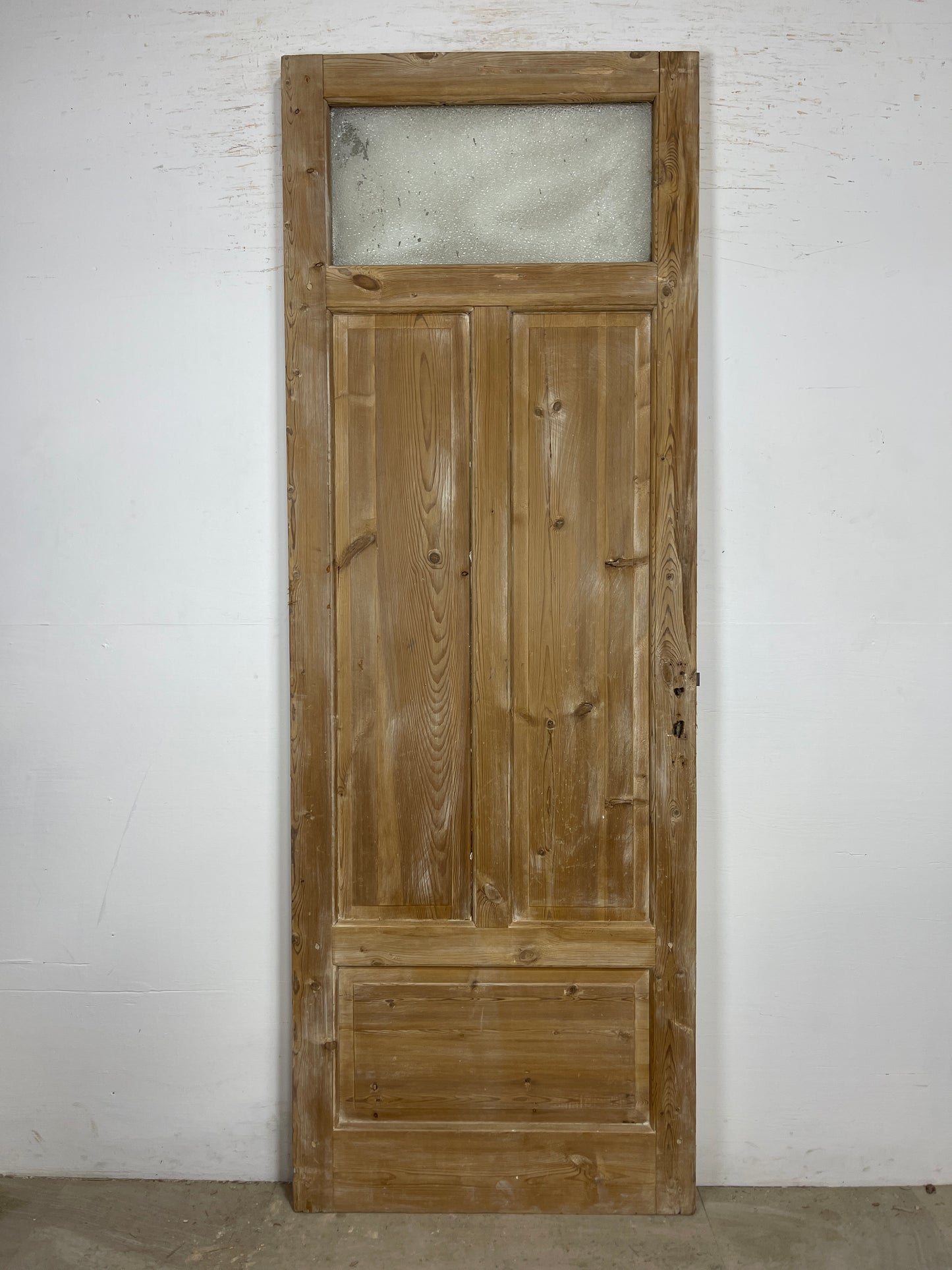 Antique French Panel Door - Single with glass (92.5x33) O282
