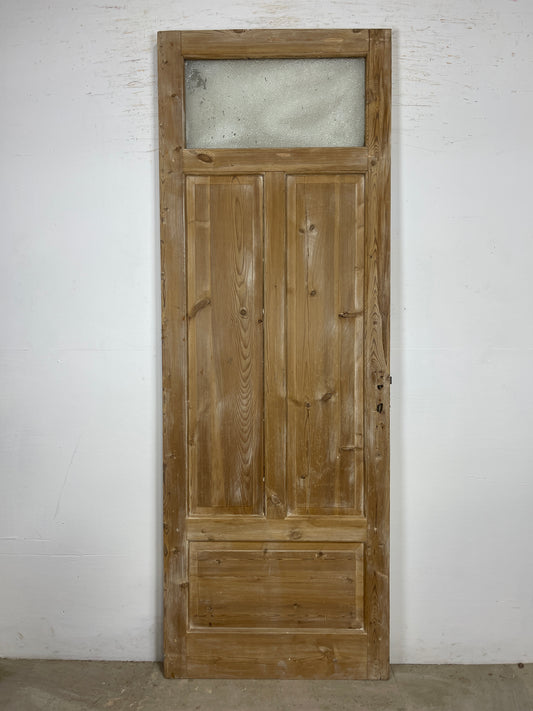 Antique French Panel Door - Single with glass (92.5x33) O282
