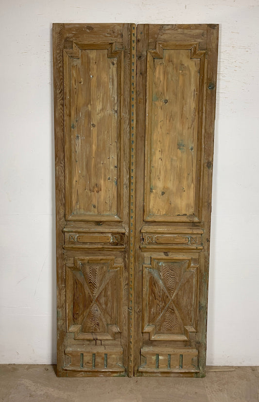 Antique French panel doors with Carvings (100 x 44.5) P29