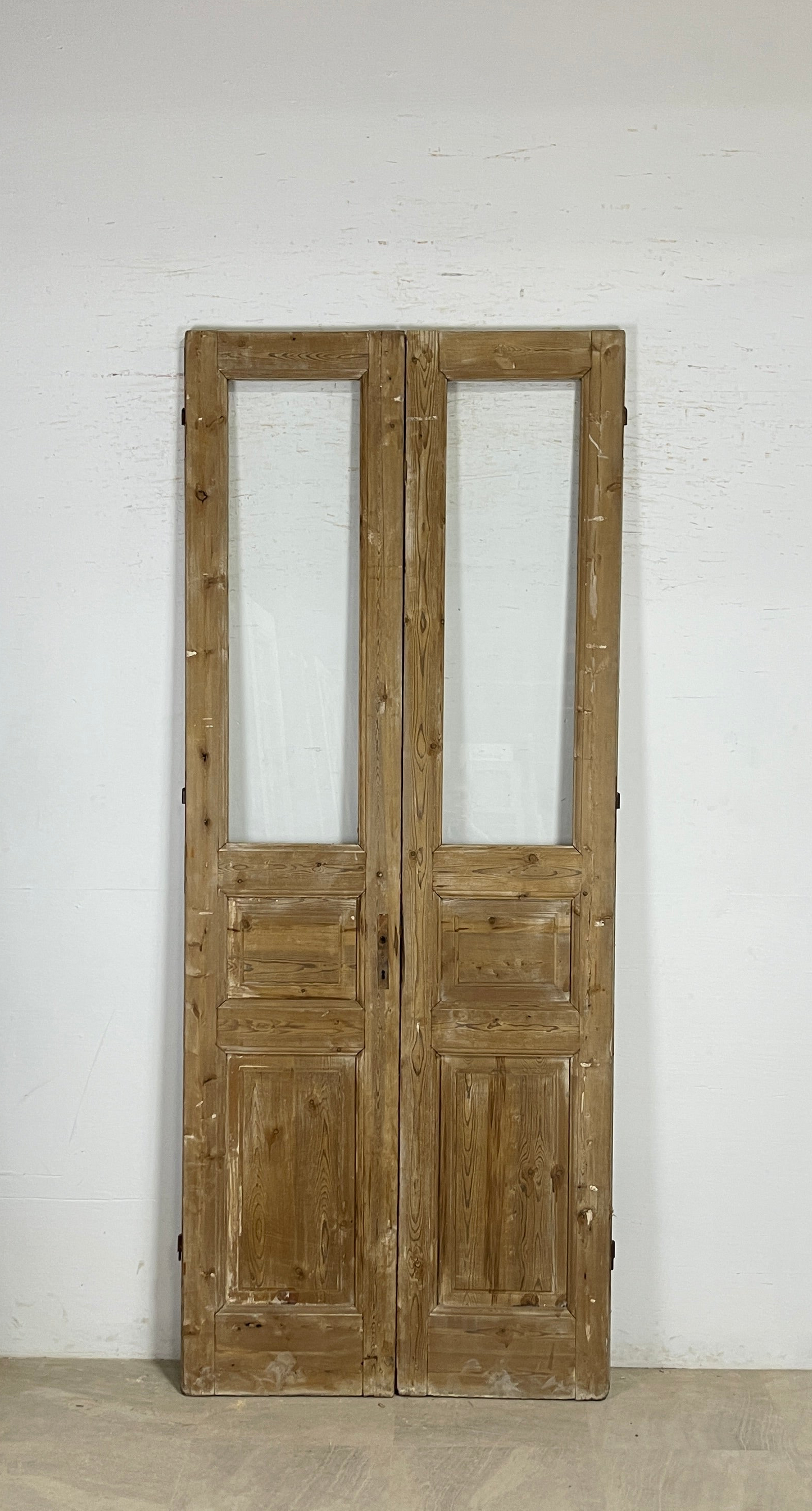 Antique French panel doors with Glass (101x41) P143