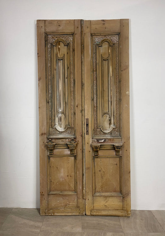 Antique French panel doors with Carvings  (95 x 44.5)  O1
