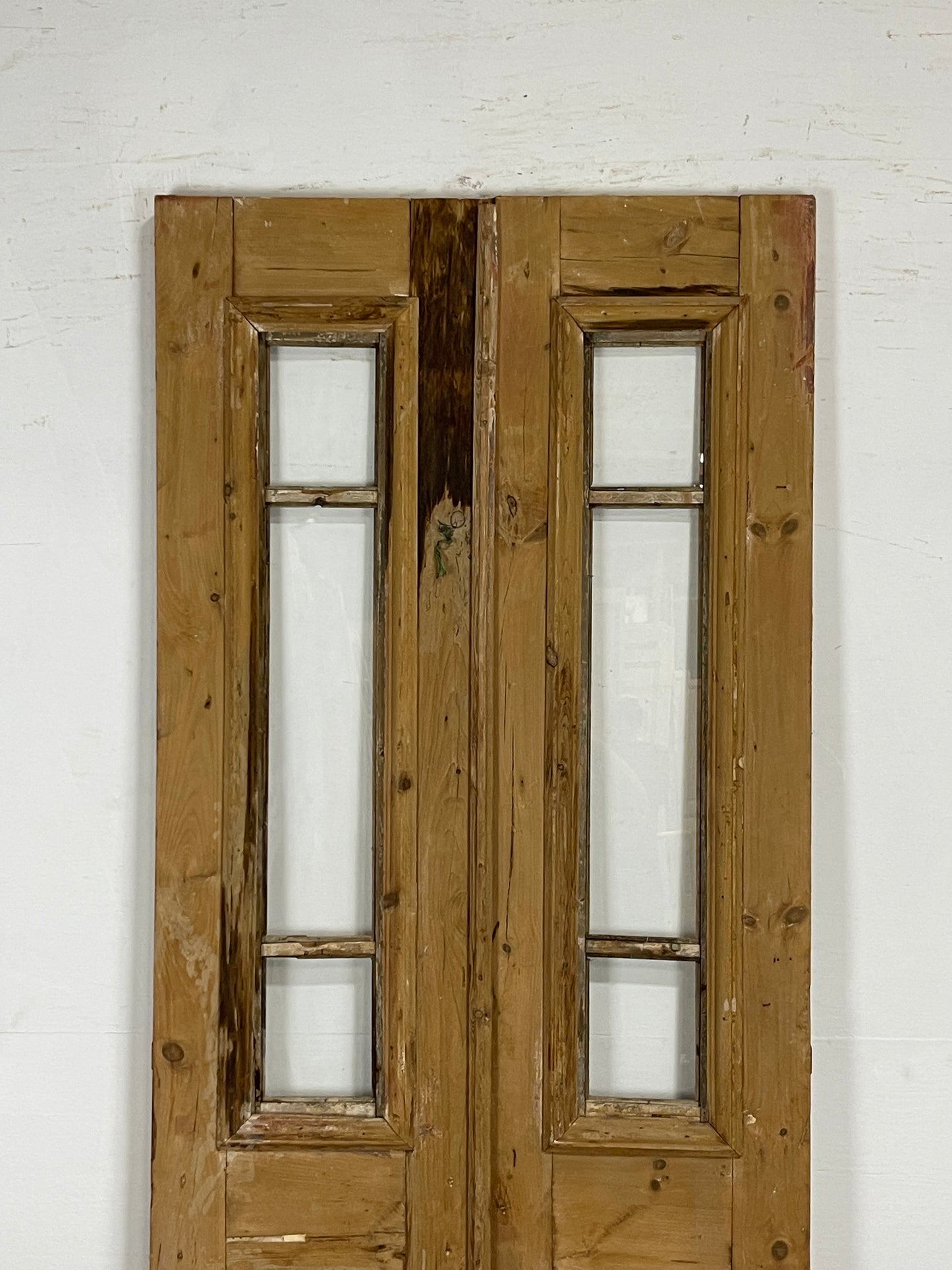 Antique French Panel Doors with Glass   (93.75 x 35.5)   N039