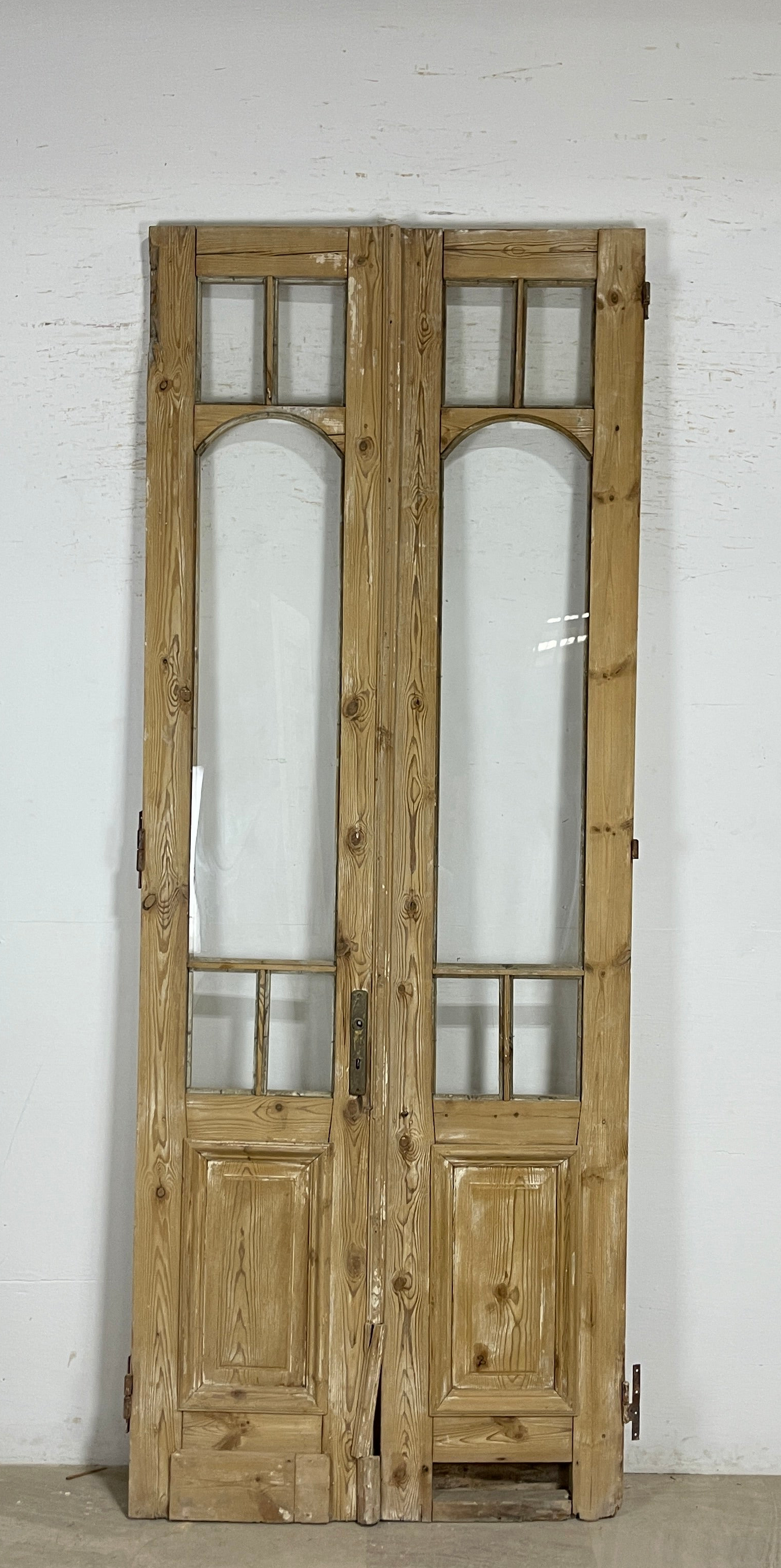 Antique French panel doors with Glass (105x40.5) P140