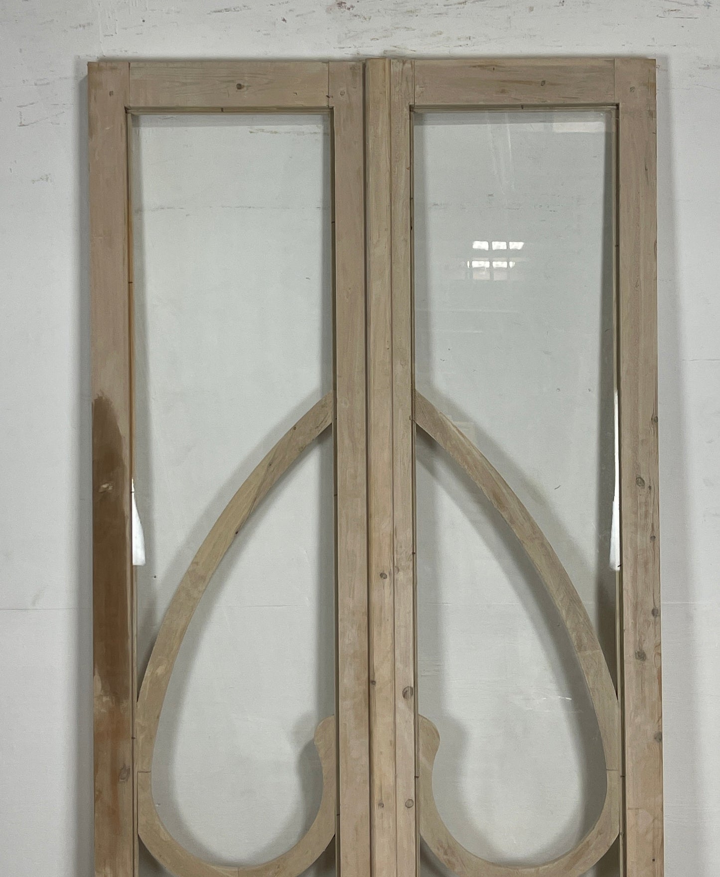 French Panel door with glass  (90.25 x 43.25) N022